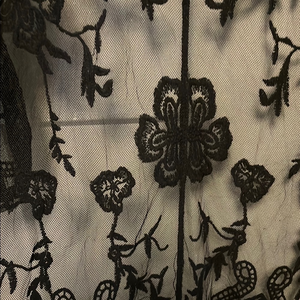 Black Lace Detail Cardigan - Picture 5 of 5